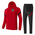 Atletico Madrid Hoodie Training Kit Red&Black (Jacket+Pants) 2021 Atletico Madrid Hoodie Training Kit Red&Black (Jacket+Pants) 2021